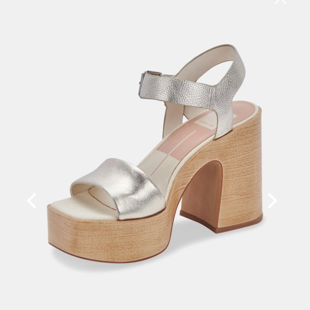 Dolce Vita Wallis Heels Gold Light Leather size 8.5